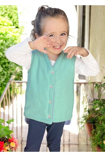 Joyous Mom Kids Muslin Baby Vest Organic Muslin Children's Vest Newborn Vest Winter Baby and Children's Vest