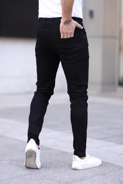 ENERJİN Μαύρο ανδρικό τζιν Lycra Slim Fit