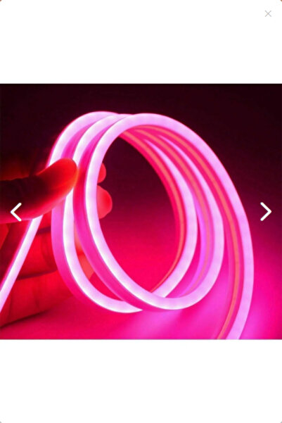 Cata Neon Esnek Şerit Led 2 Metre Pembe led +Güç Fişi 220 Volt Fiş