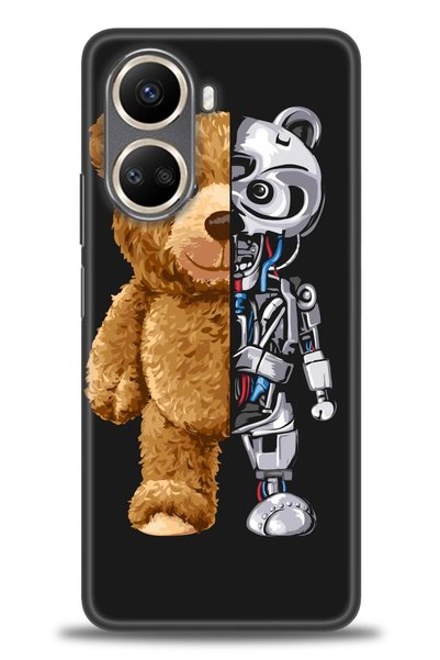 MRCİLETİSİM Realme C55 Case Hd Printed Case - Bear and Skeleton + Full Screen...