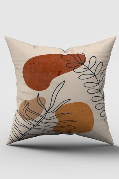 SasoHome Imaginary Surreal Flowers 3D Digital Printed Quality Pillow - Throw Pillow Cover Suitable for Every Seat