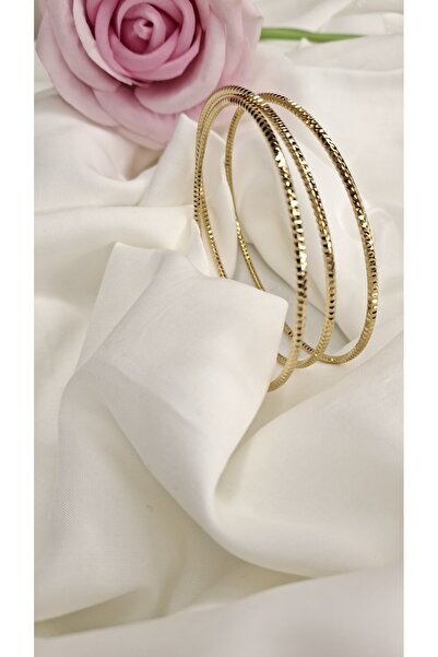 Çelik Zey Jewelry Gold Renk Desenli Ajda Bileklik