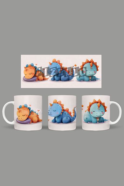 Fizello Cute Dinosaurs - Cute Dinosaur Themed Mug