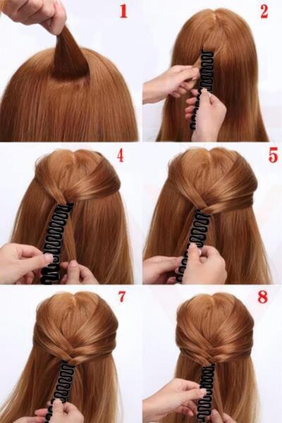 MİNGODAN Tekli Esnek Saç Şekillendirme Tokası Pratik Saç Örgüsü Yapma Aparatı