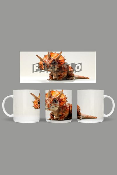 Fizello Cute Dinosaurs - Cute Dinosaur Themed Mug