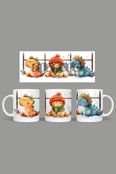 Fizello Cute Dinosaurs - Cute Dinosaur Themed Mug
