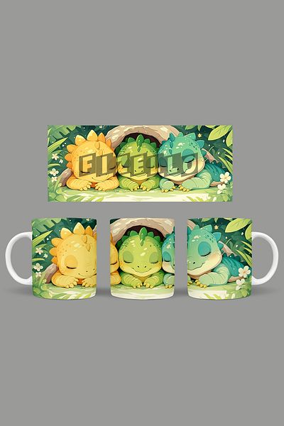 Fizello Cute Dinosaurs - Cute Dinosaur Themed Mug