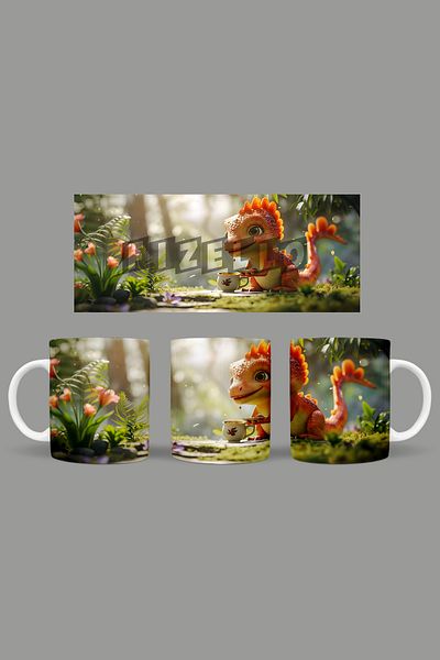 Fizello Cute Dinosaurs - Cute Dinosaur Themed Mug