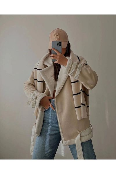 Foot sneakerss Zr Leder-Wildledermantel für Damen der neuen Saison mit geripptem Gürteldetail
