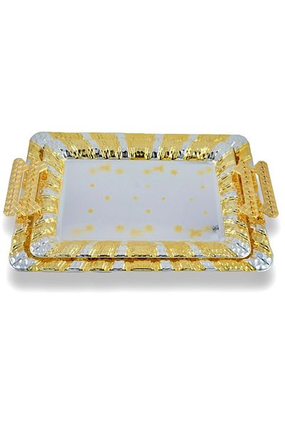 AVCI HOME MAKER T1718 RECT.TRAY ST 2PC L&M SG L: 48x34cm & M:41x29cm