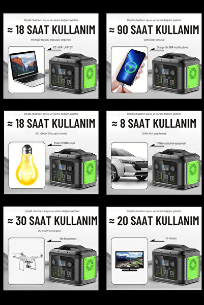 Fuchsia 315.000 mAh 1200W Güçlü Hafif Taşınabilir Kamp ve Doğa İçin İdeal Tasarlanmış Güç Kaynağı