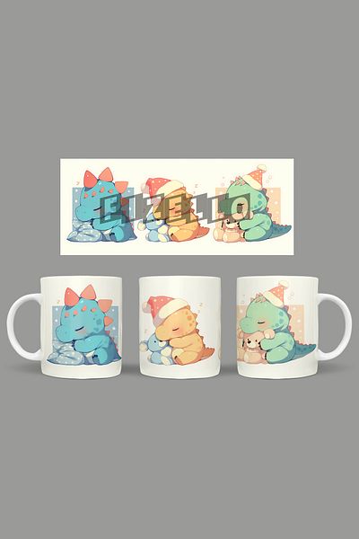Fizello Cute Dinosaurs - Cute Dinosaur Themed Mug