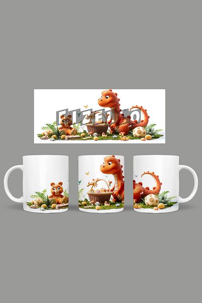 Fizello Cute Dinosaurs - Cute Dinosaur Themed Mug