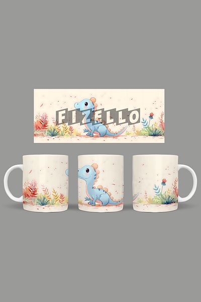 Fizello Cute Dinosaurs - Cute Dinosaur Themed Mug