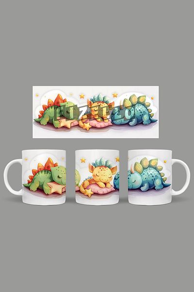 Fizello Cute Dinosaurs - Cute Dinosaur Themed Mug