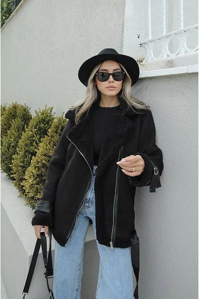 Foot sneakerss Zr Leder-Wildledermantel für Damen der neuen Saison mit geripptem Gürteldetail
