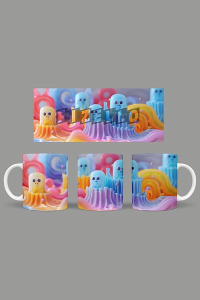 Fizello Cute Ghots - Cute Ghots Themed Mug