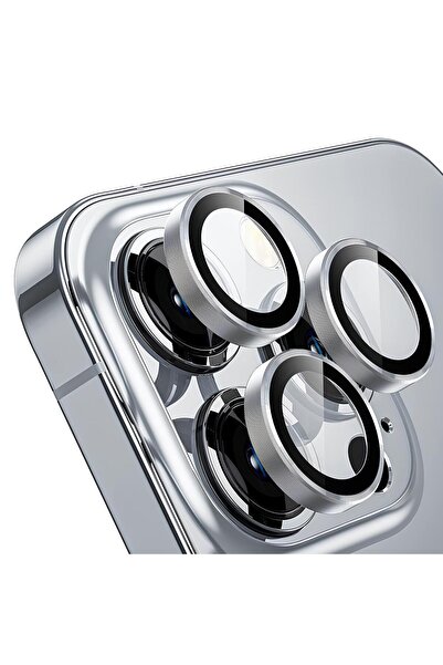 Velvoria واقي عدسة سافاير لهاتف آيفون 13 برو باللون الفضي