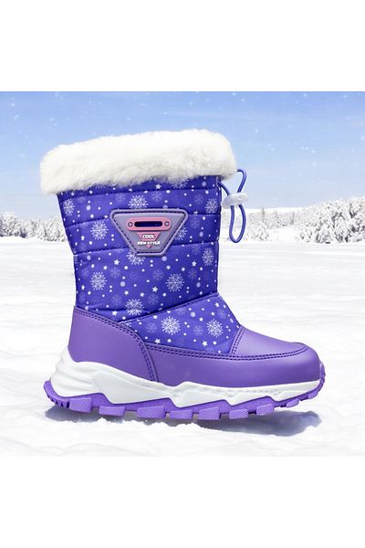 JOJO KIDS κοριτσίστικες μπότες χιονιού, με φερμουάρ, σόλα με σφήνα