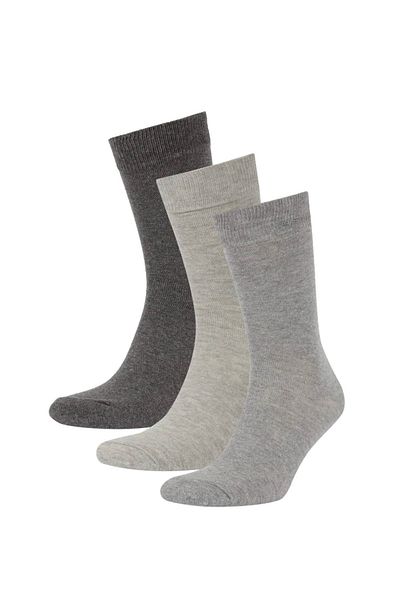 DeFacto Мъжки памучни дълги чорапи от 3 части T9595azns