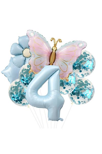 DÜVENCİ TİCARET Big Butterfly Age Balloon Set