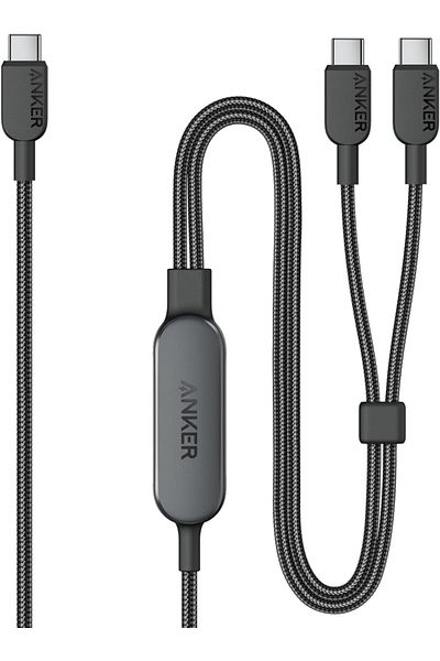 Anker 2-in-1 USB-C to USB-C Charging Cable (140W Max, Braided), Cable for iPhone, Samsung, & More