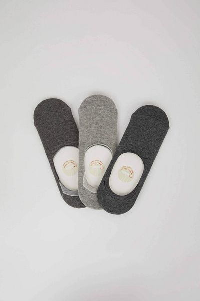 DeFacto 3-teilige Basic-Ballerina-Socken für Herren K5310azns