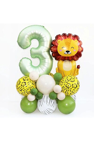 DÜVENCİ TİCARET ΣΕΤ ΜΠΑΛΟΝΙΩΝ ΜΕ ΠΡΑΣΙΝΟ ΦΥΛΛΟ ΑΛΟΥΜΙΝΙΟΥ ΜΕ ΦΙΓΟΥΡΕΣ ΛΙΟΝΤΑΡ...