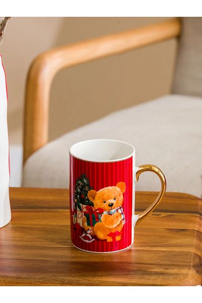 LC Waikiki Red Christmas Themed Ceramic Mug 345 ml