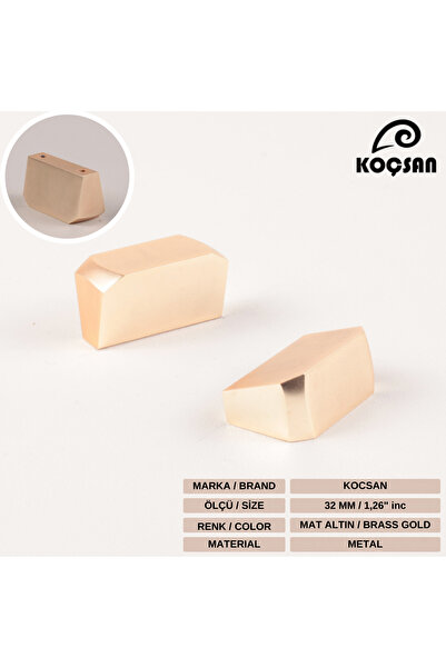 KOÇSAN Mâner de 32 mm din aur mat cuarț Mobilier de bucătărie de lux pentru dulap Mâner sertar