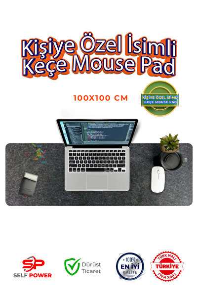 Self Power Ofis Oyuncu Ve Çalışma Masası Için Kaliteli Keçeden Masa Ve Mouse ...