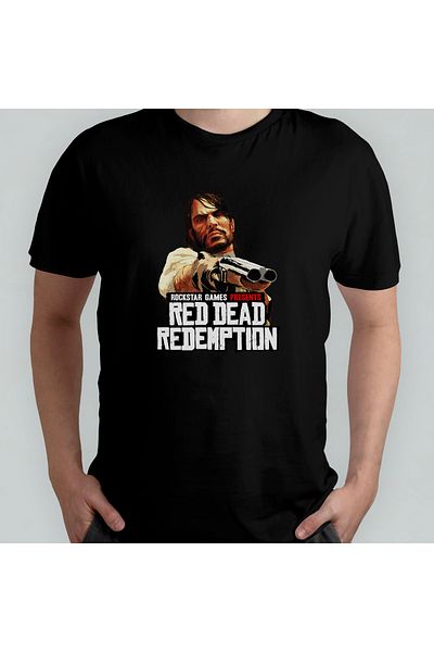 Pixxa Red Dead Redemption John Marston Crewneck 100% βαμβακερό μπλουζάκι Μοντέλο 1