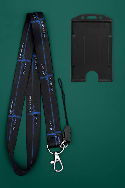 Apptakı Mavi Kalp Atışı Ekg Boyun İpi Boyun Askı İpi Boyun Askısı ve Kartlık ...