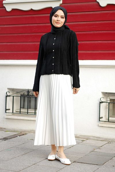 Pamuk Butik Γυναικεία Ζακέτα Πλεκτή με λαιμόκοψη