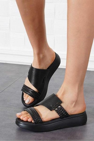 CHOPPER Orthopedix 22034 Genuine Leather Thick Soled Women's Slippers