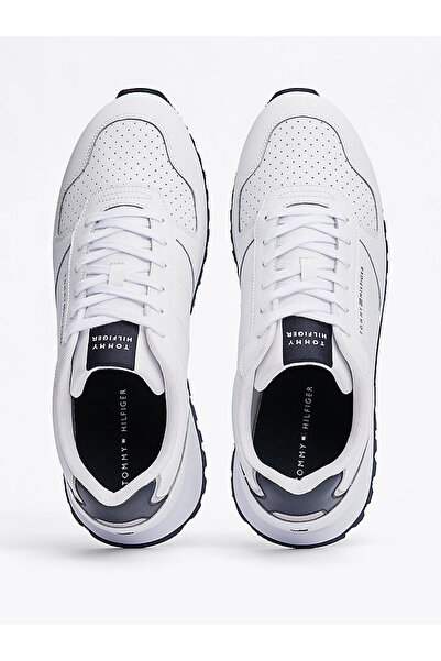 Tommy Hilfiger NEW RUNNER EVA MIX LTH FLAG Erkek beyaz Sneaker FM0FM05453YBS