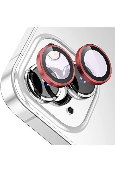 ENNAR حماية عدسة Apple iPhone 15 Plus من الزجاج والياقوت الأحمر