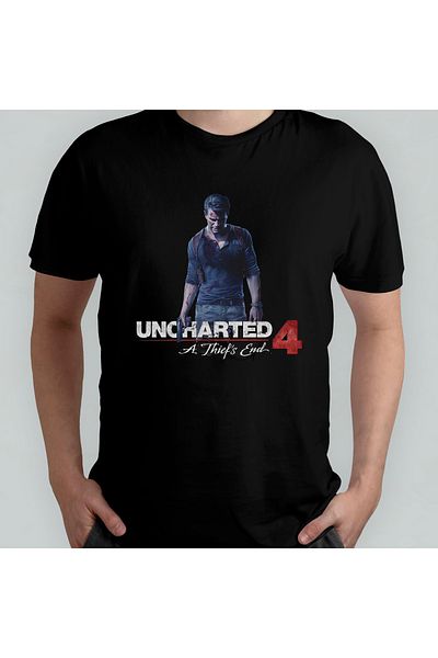 Pixxa Uncharted 4 - 100% βαμβακερό μπλουζάκι με λαιμόκοψη μοντέλο 1