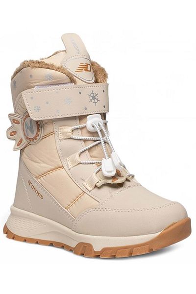Kids Club Shoes Ndrops-014 Unisex Παιδικές Μπεζ μπότες χιονιού - Μάλλινο εσωτερικό