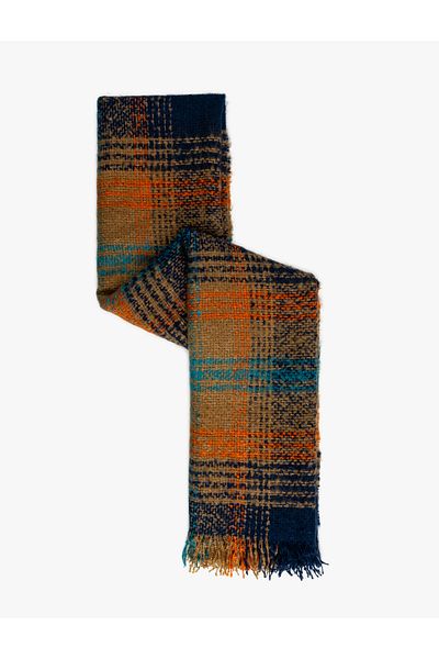Koton Brown Women's Long Tasseled Scarf