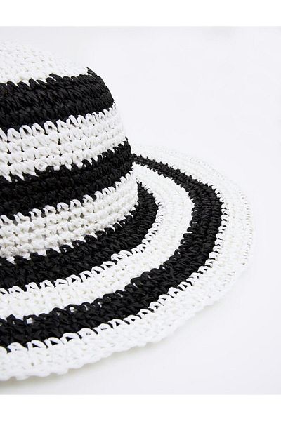 Jimmy Key Summer Straw Hat - Mixed Striped
