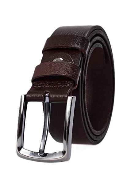 derikem Piele de bivol pentru bărbați - 100% autentică, curea de blugi maro d...