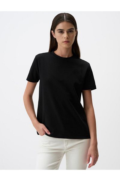 Jimmy Key Black Basic Crew Neck Short Sleeve T-Shirt