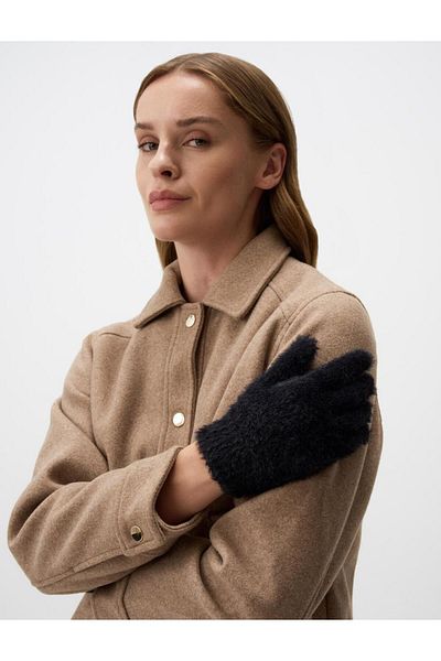 Jimmy Key Black Soft Textured Winter Gloves