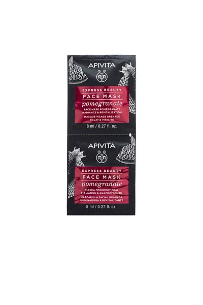 Apivita Express Beauty Mascarilla Facial Iluminadora Y Revitalizante Con Granada 2 X 8 ml