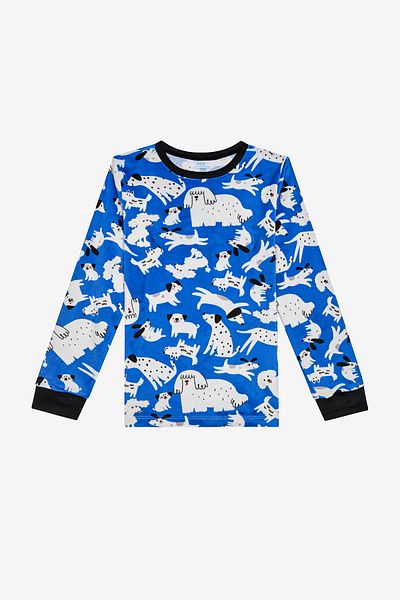 Penti Rosa Pyjama-Set für Mädchen mit Hundefamilie