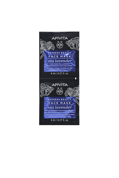 Apivita Express Beauty Mascarilla Facial Hidratante Y Anti-polución Con Lavanda De Mar 2 X 8 ml