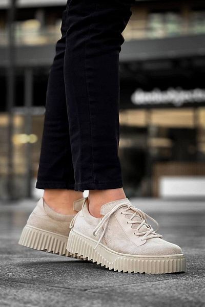 Joy Man J-X502 - Ανδρικά αθλητικά παπούτσια Casual Suede με ορθοπεδική σόλα και κορδόνια - BT Beige