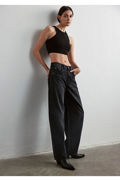 Mavi Graue Jeanshose „Lisa 90s“ mit Schnalle 1010938 -89254