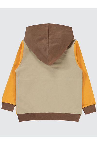 Civil Boys 2-5 Years Old Boy Hooded Yellow Sweatshirt
